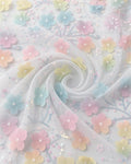 Tela Tulle Bordada Flores 3D Degradado con lentejuelas | ref ARR004
