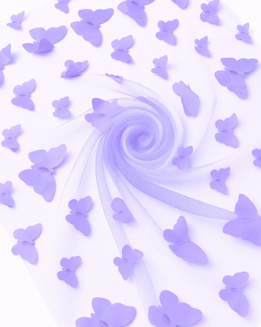 Tul con Mariposas 3D – Colores Variados | 07-08B