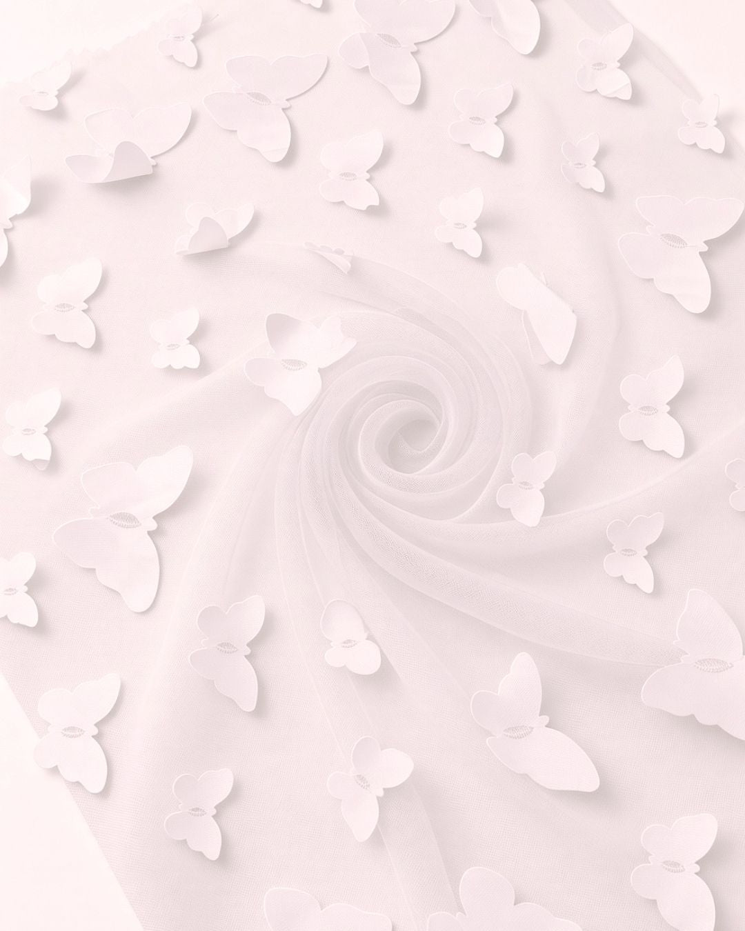 Tul con Mariposas 3D – Colores Variados | 07-08B