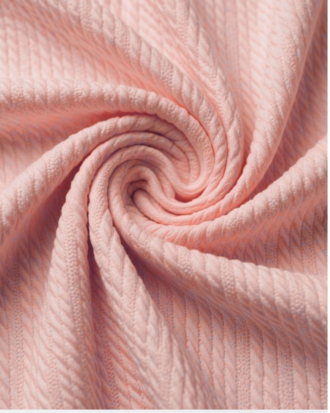 Rollo de Tela Tejida Cableada - 98% Poliéster 2% Spandex | Ancho 155 cm