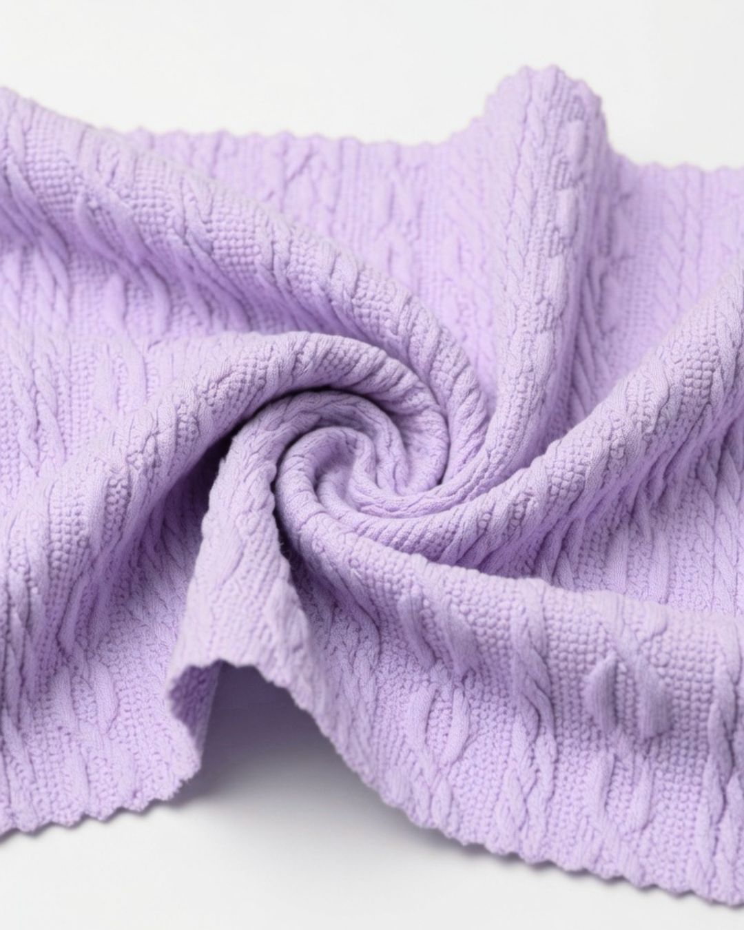 Rollo de Tela Tejida Cableada - 98% Poliéster 2% Spandex | Ancho 155 cm