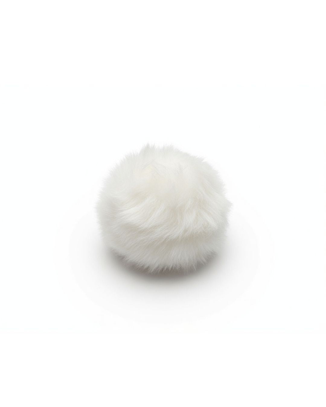 Aplique Pompon Pelo Suave | Blanco y Crema