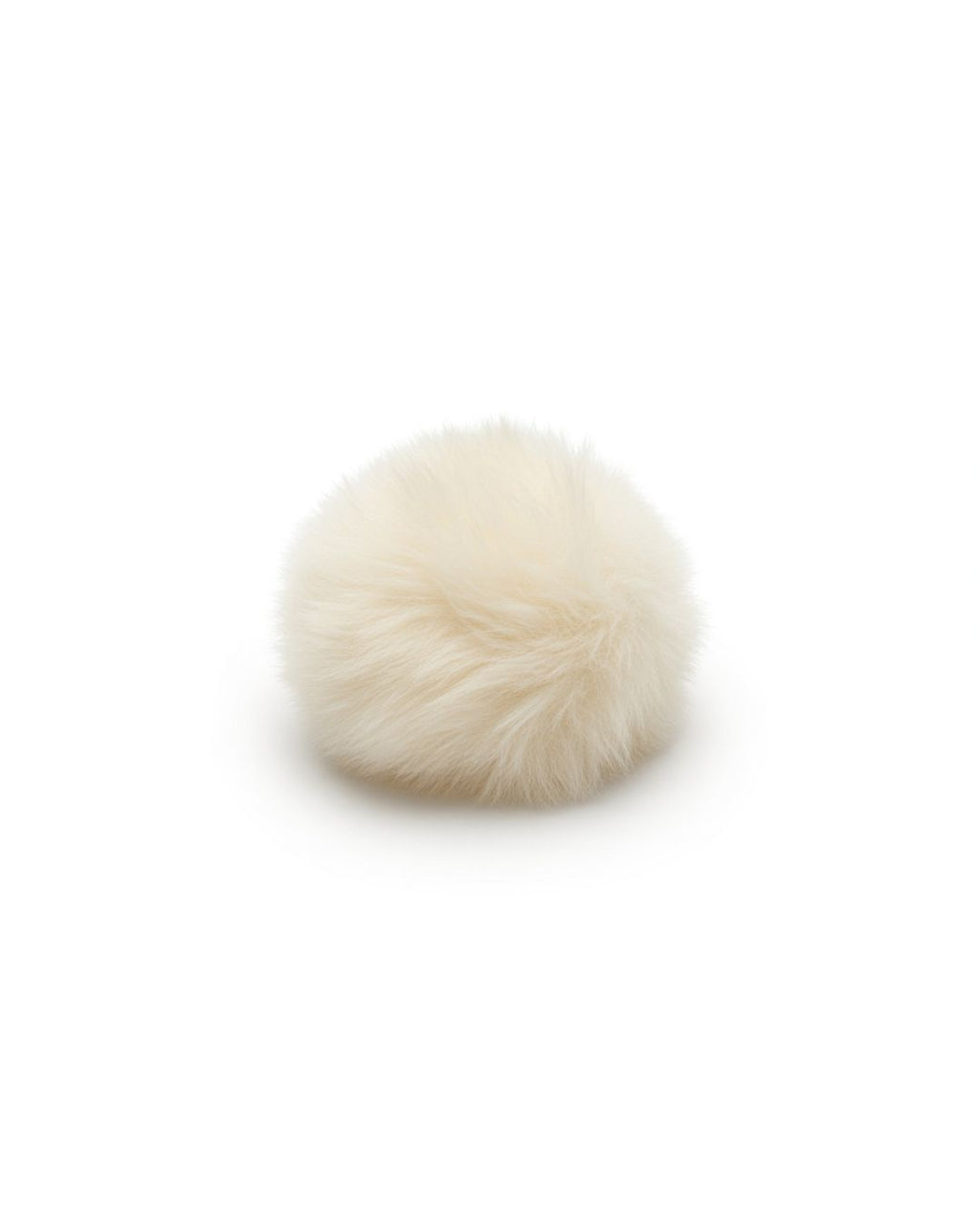 Aplique Pompon Pelo Suave | Blanco y Crema