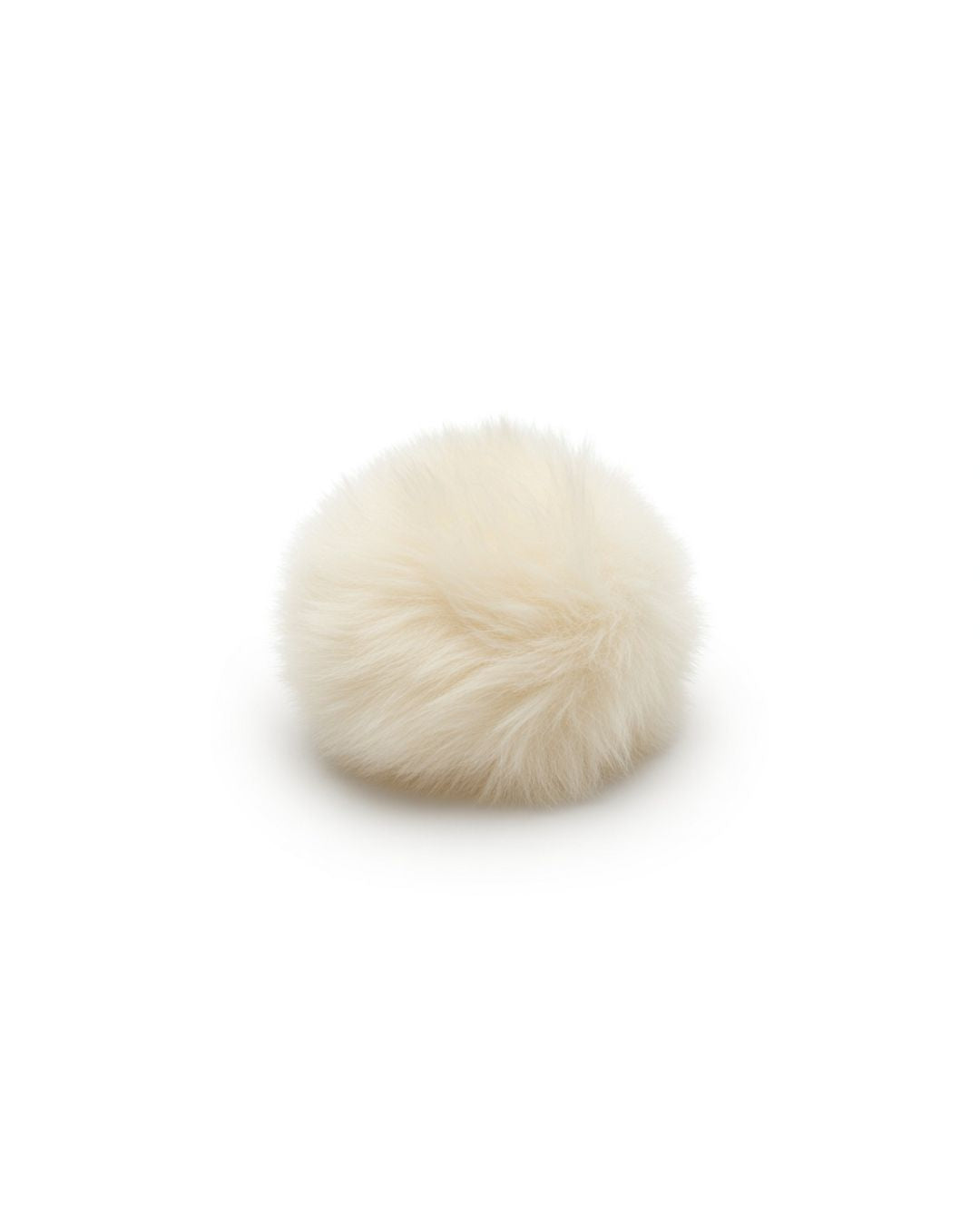 Aplique Pompon Pelo Suave | Blanco y Crema