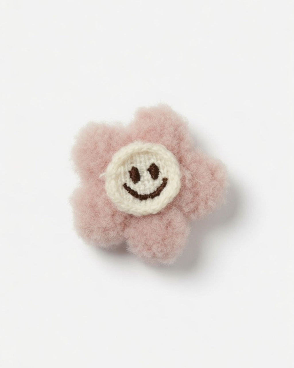 Aplique Flor Pelo Suave con Carita Feliz | 5 Colores