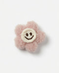 Aplique Flor Pelo Suave con Carita Feliz | 5 Colores