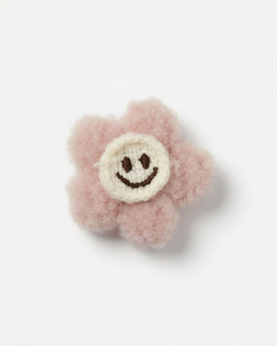 Aplique Flor Pelo Suave con Carita Feliz | 5 Colores