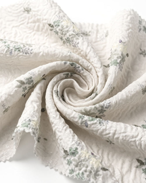 Gasa Fantasía Rosa Floral 100% Poliéster | Ancho 135 cm | 135 g/m² | F-1360