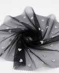 Rollo Tul 100% Poliéster con Corazones Glitter | 150 cm | 50 mts | 07-13B