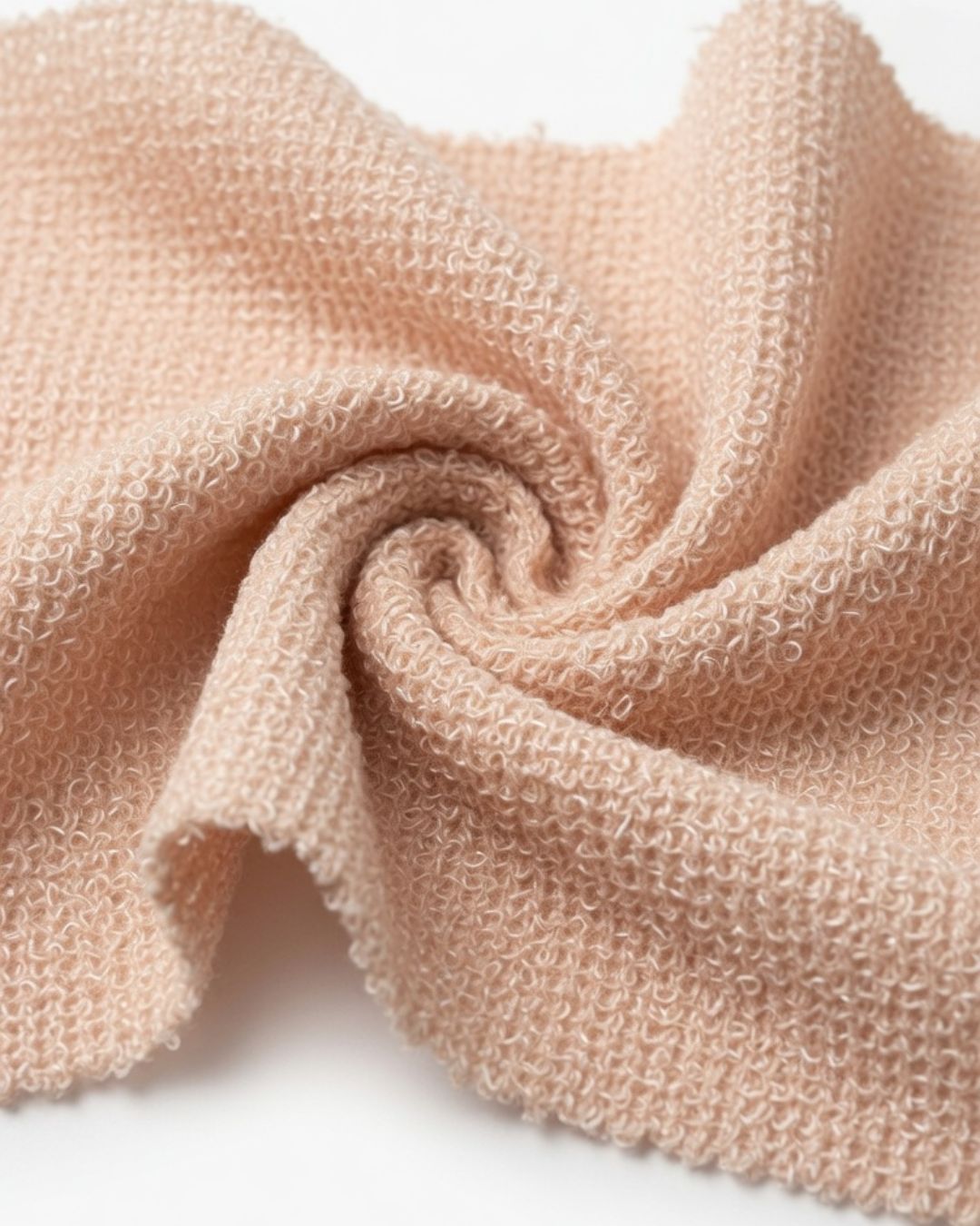 Rollo Tejido de Punto Peach Texturizado 77% Poli 23% Algodón | 150 cm | 180g | 50 mts