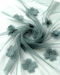 Rollo de Tela Tul 3D Doble Flor 100% Poliéster 150cm - Ref. 2F (50 mts aprox)